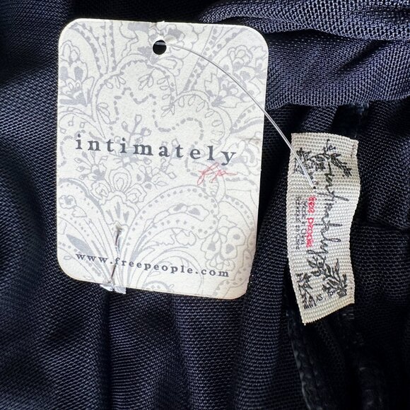 FREE PEOPLE INTIMATELY Black See-through Mesh Turtleneck Bodysuit Size XS NWT - Picture 5 of 7